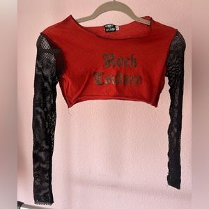 NWOT extreme rock couture crop top